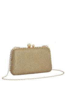 Вечерняя сумка-клатч Delicada с бриллиантами Fontanella Fashion, золото