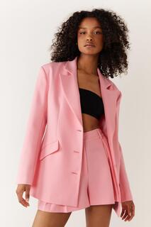 Индивидуальный пиджак с завязкой на талии Warehouse, розовый
