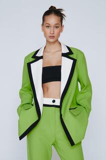 Индивидуальный пиджак с цветными блоками Nasty Gal, зеленый