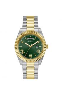 Модные аналоговые кварцевые часы Connoisseur из нержавеющей стали - Gw0265G8 Guess, зеленый