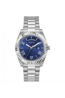 Модные аналоговые кварцевые часы Connoisseur из нержавеющей стали - Gw0265G7 Guess, синий