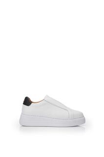 Кроссовки &apos;Alber&apos; Leather Trainers Moda In Pelle, белый