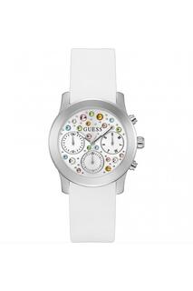 Модные аналоговые кварцевые часы Fantasia из нержавеющей стали - Gw0560L1 Guess, серебро