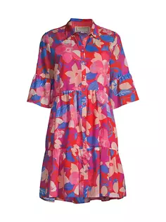 Платье-рубашка из хлопка с цветочным принтом Giverny Gardens Johnny Was, мультиколор