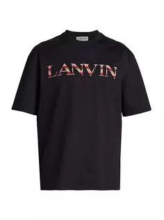 Классическая футболка с логотипом Lanvin Lanvin, черный