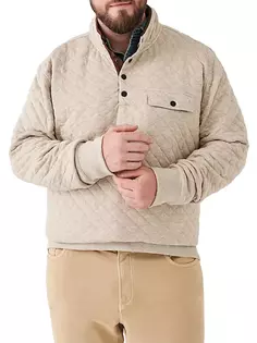Стеганый флисовый пуловер Epic Faherty Brand, цвет oatmeal