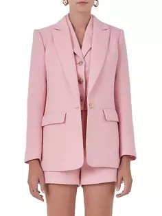 Твидовый пиджак с одной грудью Endless Rose, розовый