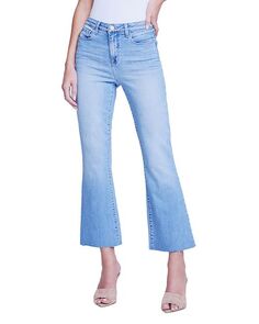 Укороченные расклешенные джинсы Kendra с высокой посадкой Canyon L&apos;AGENCE, цвет Blue Lagence