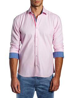 Однотонная рубашка Jared Lang, розовый