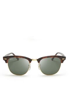 Классические солнцезащитные очки Clubmaster, 51 мм Ray-Ban, цвет Brown