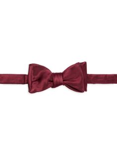 Шелковый галстук-бабочка на завязке Bruno Piattelli, цвет Burgundy