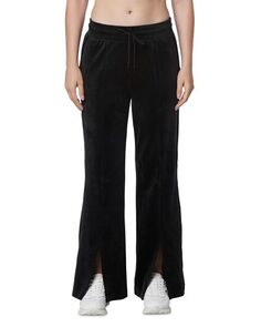 Бархатные брюки с разрезом на подоле Marc New York, цвет Black