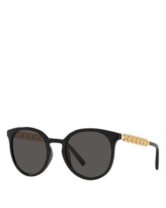 DG6189U Круглые солнцезащитные очки, 52 мм Dolce &amp; Gabbana, цвет Black