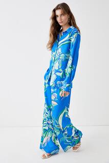Alexandra Farmer рубашка оверсайз с цветочным принтом Coast, синий