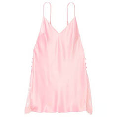 Ночная сорочка Victoria&apos;s Secret Satin Plunge Lace Inset, светло-розовый