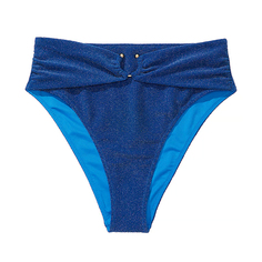 Плавки бикини Victoria&apos;s Secret Swim Shimmer High-Waist Cheeky, синий