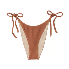 Плавки бикини Victoria&apos;s Secret Swim Shimmer Side-Tie Brazilian, коричневый