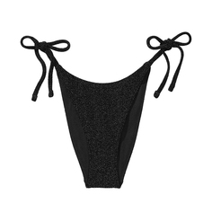 Плавки бикини Victoria&apos;s Secret Swim Shimmer Side-Tie Brazilian, черный