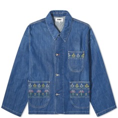 Куртка джинсовая Ymc Embroidered Labour Chore, синий