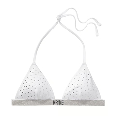 Топ бикини Victoria&apos;s Secret Swim Bride Shine Triangle, белый