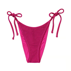 Плавки бикини Victoria&apos;s Secret Swim Shimmer Side-Tie Brazilian, розовый