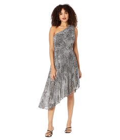 Платье BCBGMAXAZRIA, One Shoulder Printed Cocktail Dress