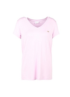 Однотонная розовая женская футболка с V-образным вырезом U.S. Polo Assn.