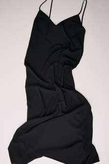 Длинное платье на подкладке ZARA, черный