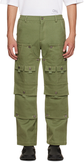 Зеленые брюки-карго до колена Convertible TOMBOGO
