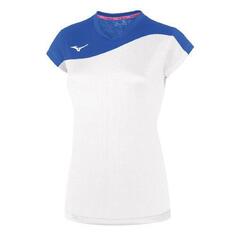 Футболка Mizuno femme Team Authentic MYOU NS, белый/синий сапфир