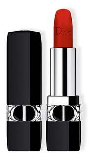 Многоразовая губная помада 999 Velvet, 3,5 г Dior, Rouge Couture Color Lipstick Floral Lip Care Long Wear
