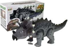 Динозавр Трицератопс на батарейках серый Lean Toys
