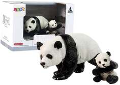 Набор из 2 фигурок панд с маленькой пандой Животные мира Lean Toys