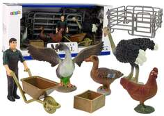 Набор из 8 элементов «Деревенские животные» + фермерские аксессуары Lean Toys
