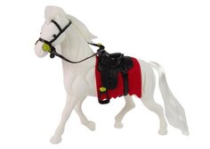 Статуэтка Белая Лошадь Седло Ферма Lean Toys