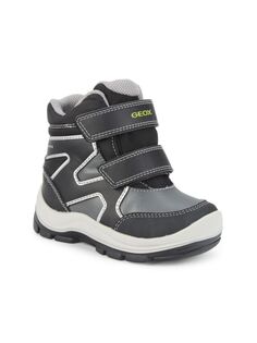 Высокие кроссовки для маленьких мальчиков и мальчиков Geox, цвет Black Grey