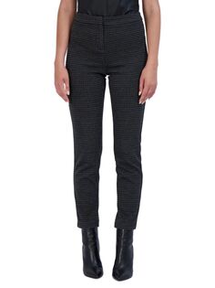 Жаккардовые узкие брюки с узором «гусиные лапки» Ookie &amp; Lala, цвет Black Grey
