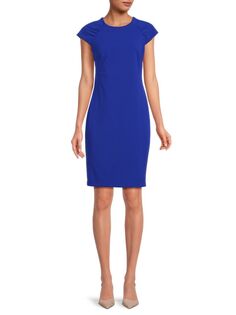 Мини-платье-футляр с рукавами реглан Calvin Klein, цвет Regatta
