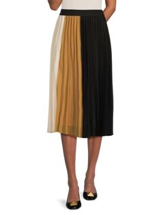 Плиссированная юбка с цветными блоками Wdny, цвет Black Multi