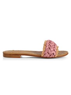 Плетеные сандалии Trensa из рафии Carrie Forbes, цвет Rose Gold