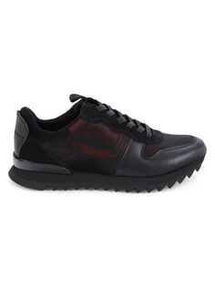 Кроссовки для бега с камуфляжным принтом Mix Media Karl Lagerfeld Paris, цвет Black Red