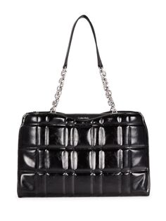 Стеганая сумка через плечо Nova Calvin Klein, цвет Black Silver