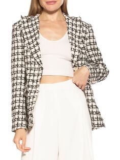 Классический твидовый пиджак Raya Alexia Admor, цвет Black White