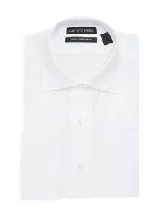 Классическая рубашка узкого кроя Saks Fifth Avenue, белый
