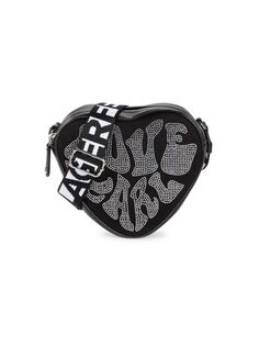 Украшенная сумка через плечо в форме сердца Karl Lagerfeld Paris, цвет Black White
