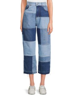 Прямые джинсы Oxnard в стиле пэчворк Pinko, цвет Blue Azure