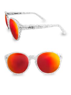 Круглые солнцезащитные очки DAISY 53MM Aqs, белый