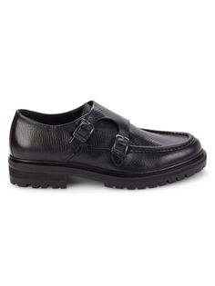 Кожаные туфли монки с двойным ремешком Karl Lagerfeld Paris, черный