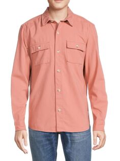 Рубашка на пуговицах с карманами и клапанами Ben Sherman, розовый