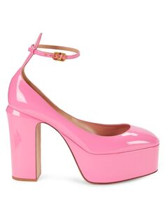 Лакированные туфли с петлей до щиколотки Valentino Garavani, цвет Feminine